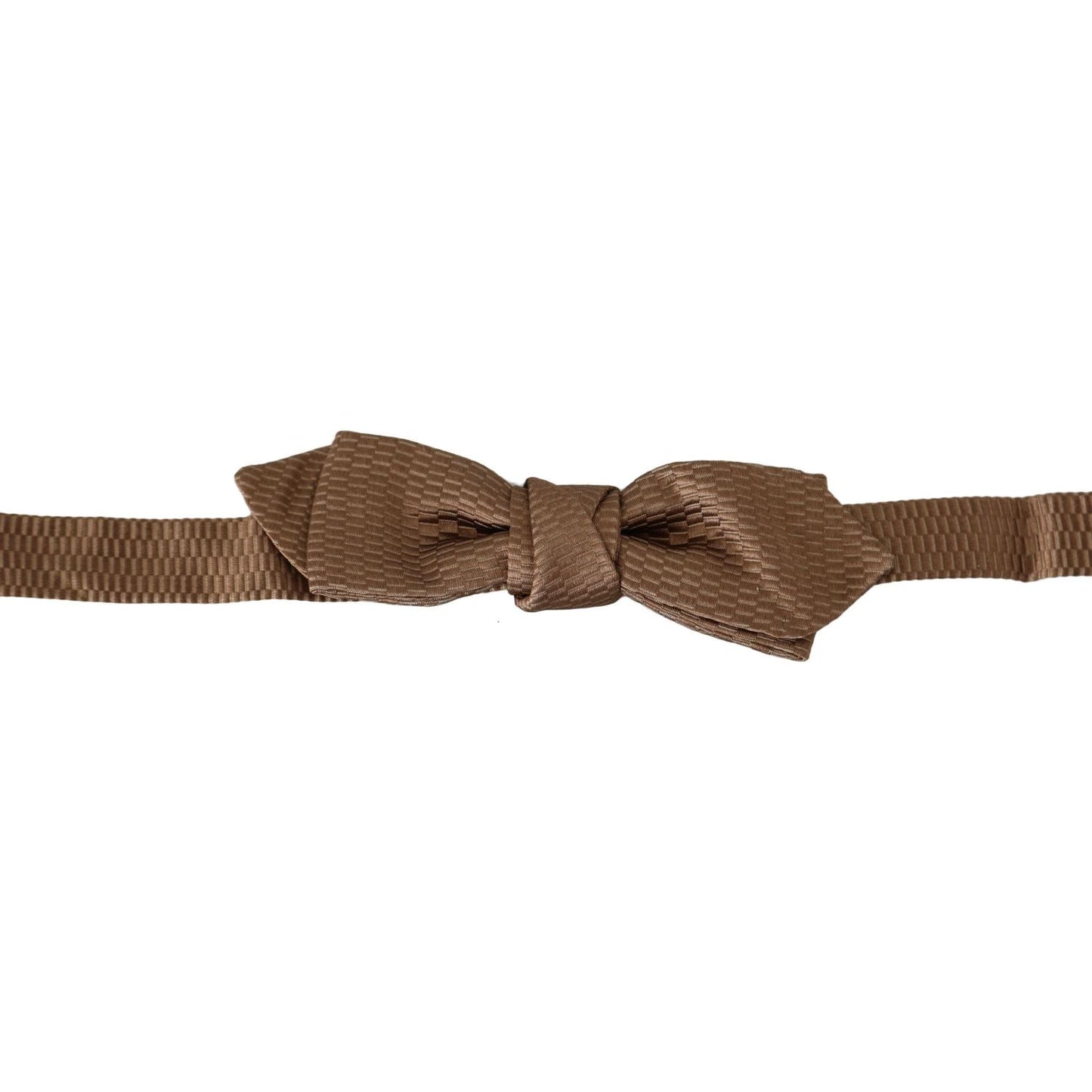 Dolce & Gabbana Men Brown Gold Adjustable Neck Papillon Bow Tie Bow Tie