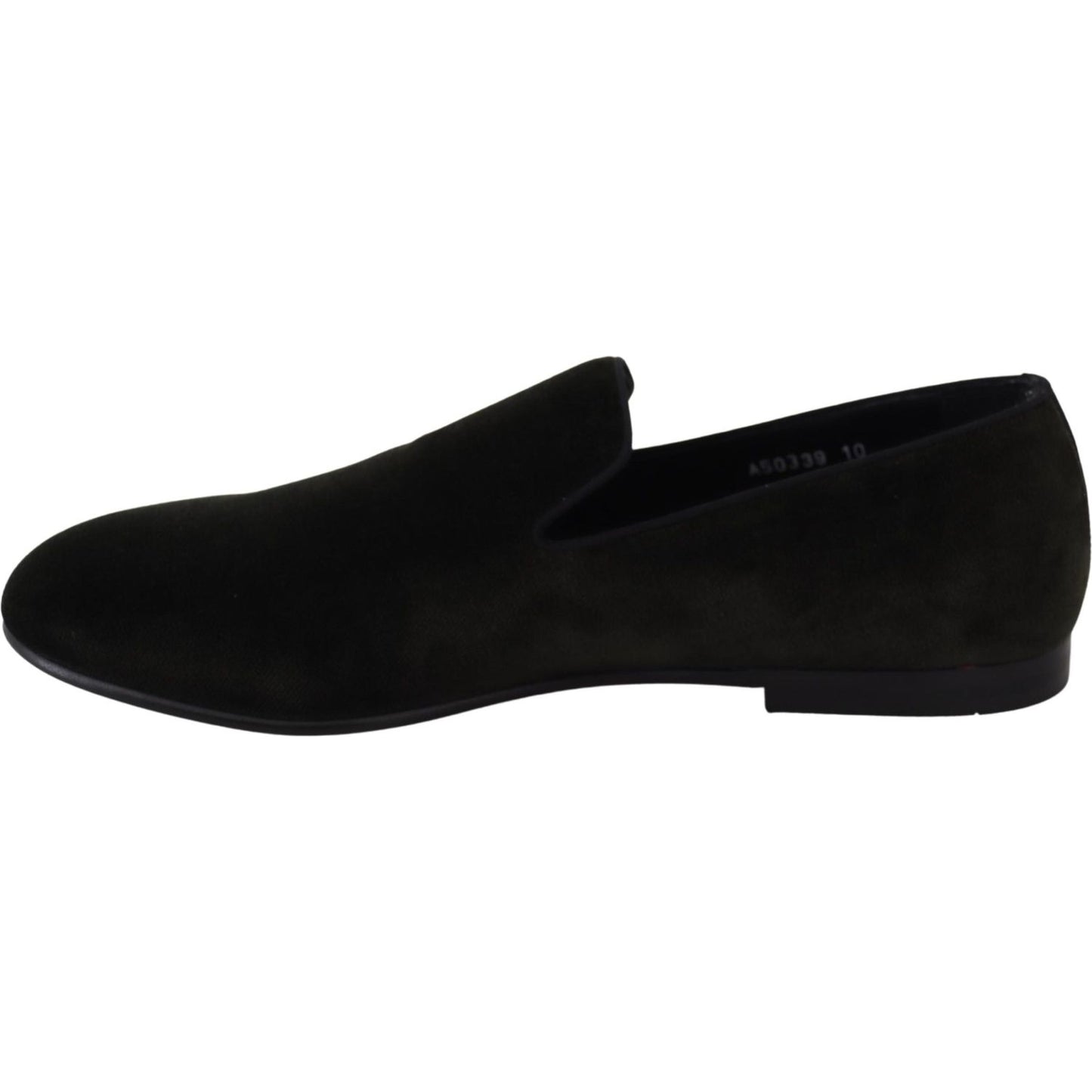 Dolce & Gabbana Green Velvet Slip On Mens Loafers Shoes Dolce & Gabbana