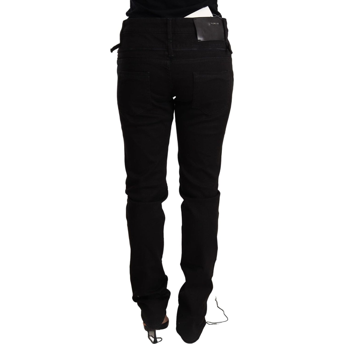 Acht Black Low Waist Skinny Denim Jeans Trouser Acht