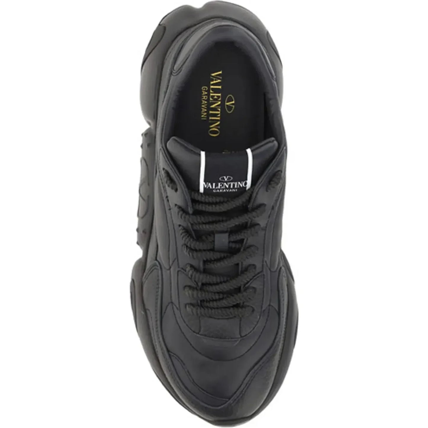 Valentino Black Calf Leather Garavani Sneakers Valentino