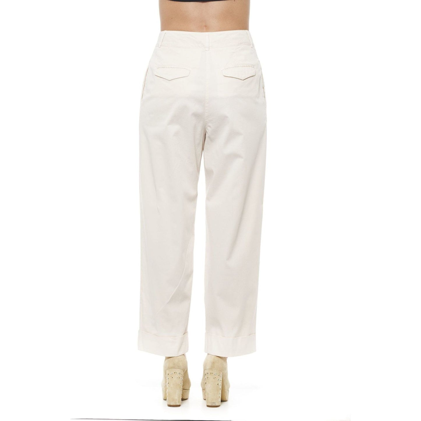 Peserico Beige Cotton Jeans & Pants Peserico
