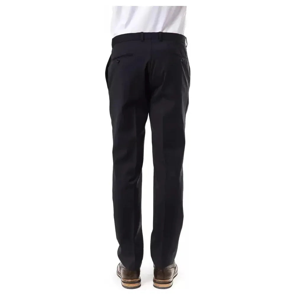 Uominitaliani Gray Wool Men Pants Uominitaliani