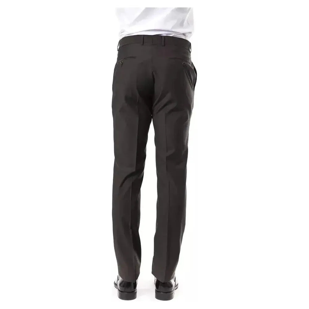 Uominitaliani Gray Wool Men's Suit Pant Uominitaliani