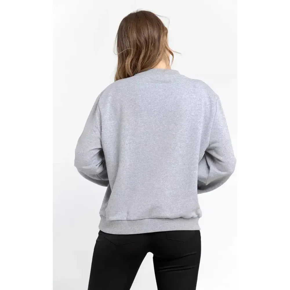 Trussardi Gray Cotton Women Sweatshirt Trussardi