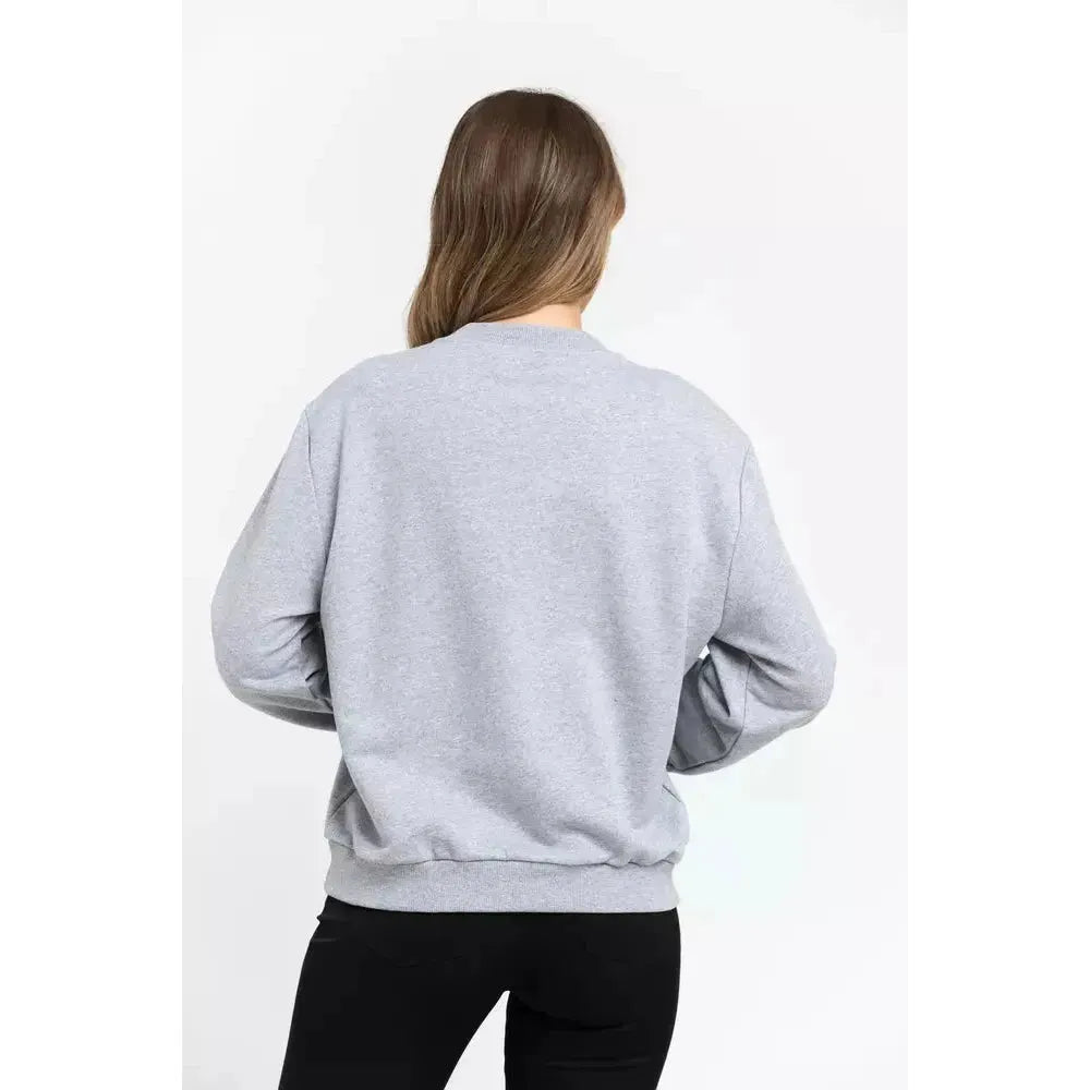 Trussardi Gray Cotton Women Sweatshirt Trussardi