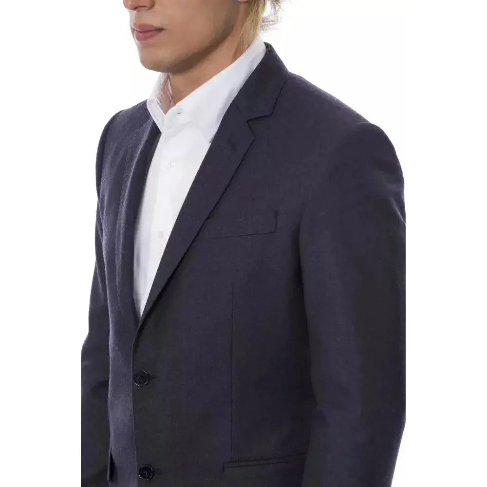 Verri Blue Wool Men's Blazer Verri
