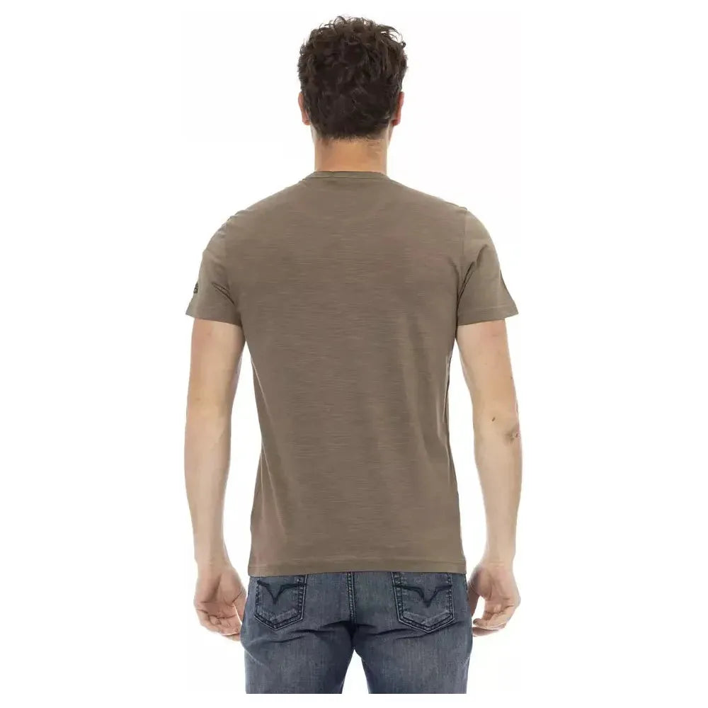 Trussardi Action Brown Cotton Men T-Shirt
