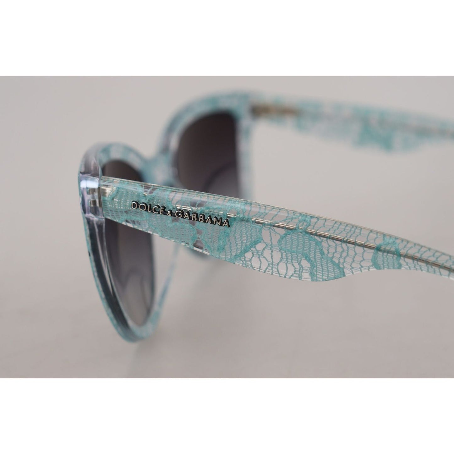 Dolce & Gabbana Blue DG4190 Lace Crystal Acetate Butterfly Sunglasses Dolce & Gabbana