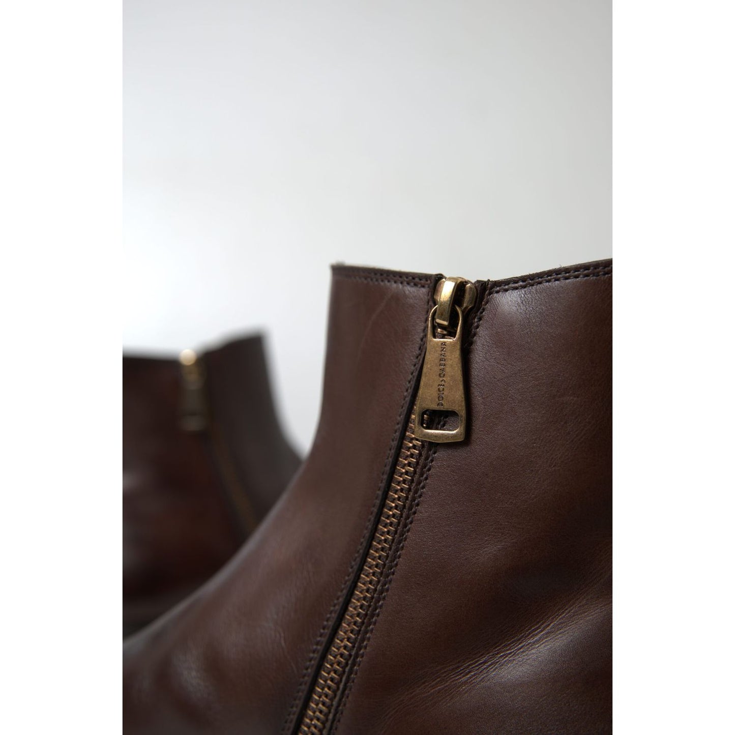 Dolce & Gabbana Brown Leather Chelsea Mens Boots Shoes Dolce & Gabbana