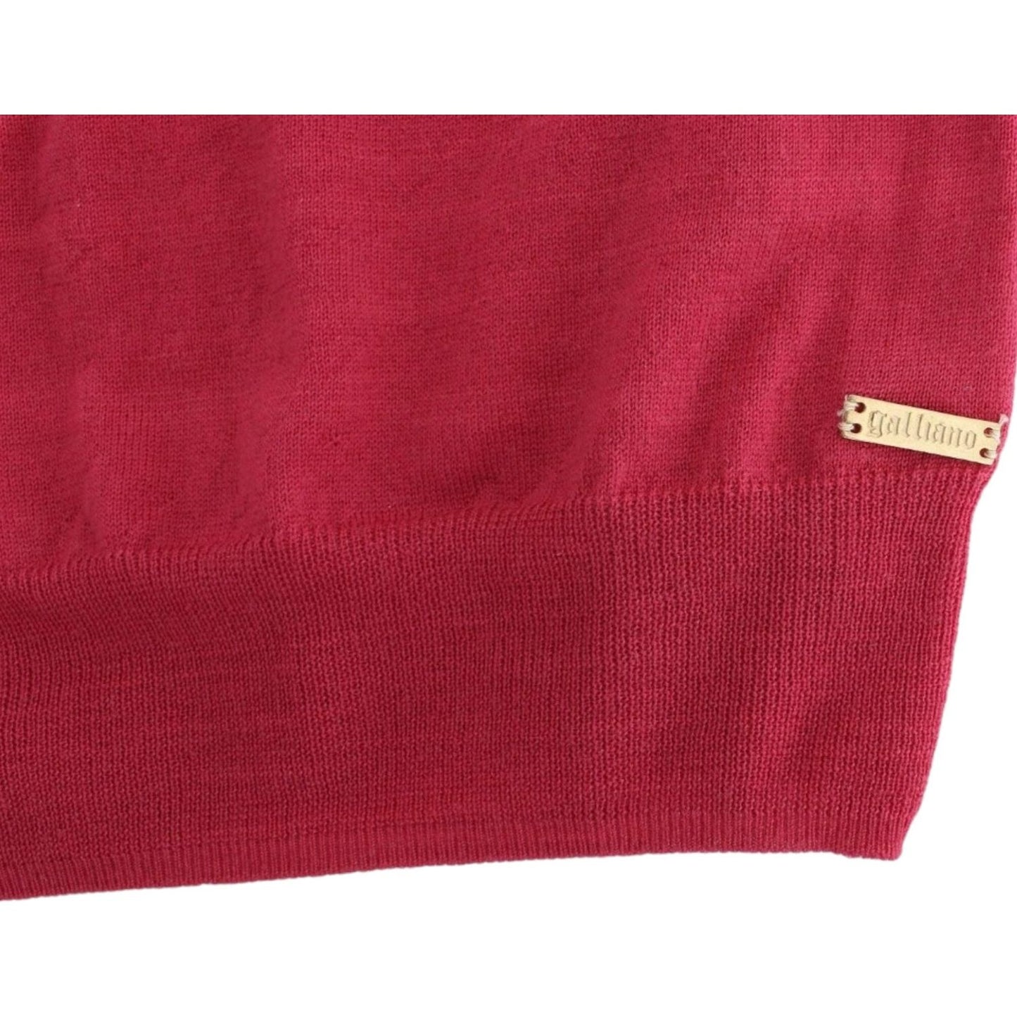 John Galliano Pink wool knit top