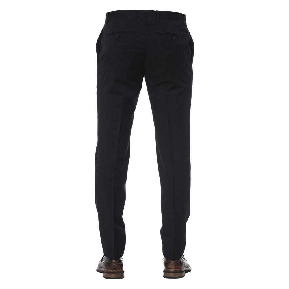 Trussardi Black Virgin Wool Men Pant Trussardi