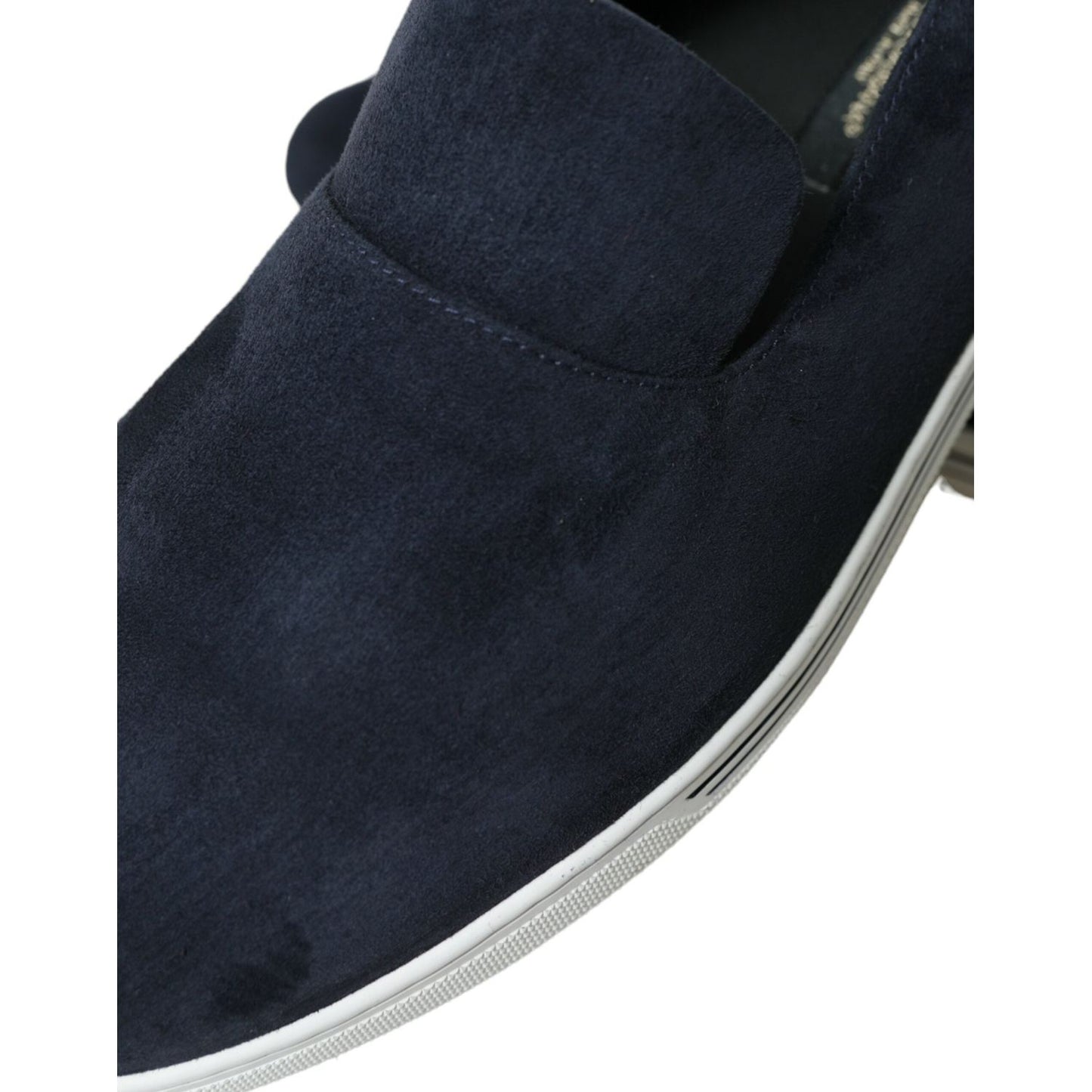 Dolce & Gabbana Blue Suede Caiman Loafers Saint Tropez Shoes