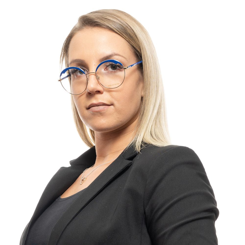 Emilio Pucci Blue Metal & Plastic Glasses (Frames)