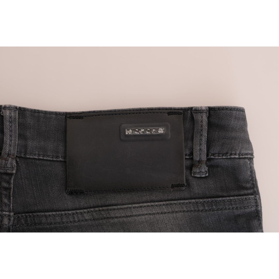 Acht Gray Cotton Slim Fit Denim Jeans Acht