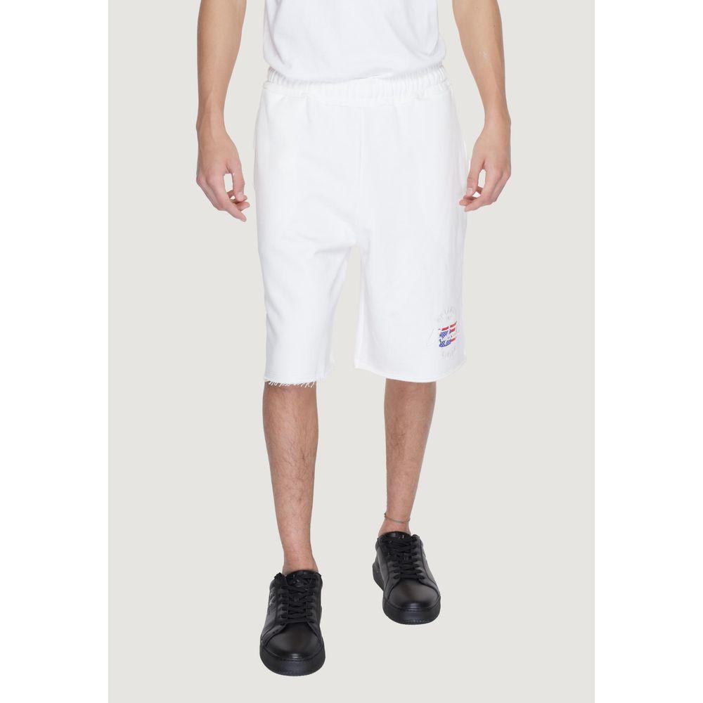 Underclub White Cotton Bermuda Shorts Underclub