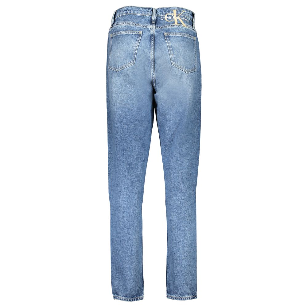 Calvin Klein Blue Cotton Mom Jeans Calvin Klein