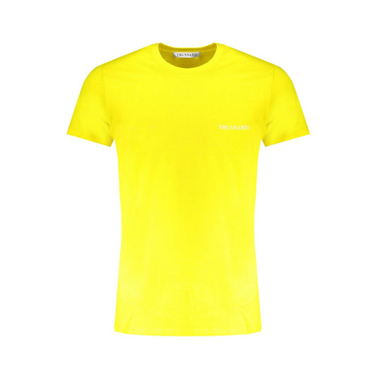 Trussardi Yellow Cotton Men T-Shirt