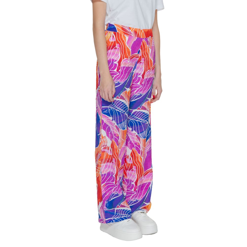 Vila Clothes Multicolor Viscose Casual Pants