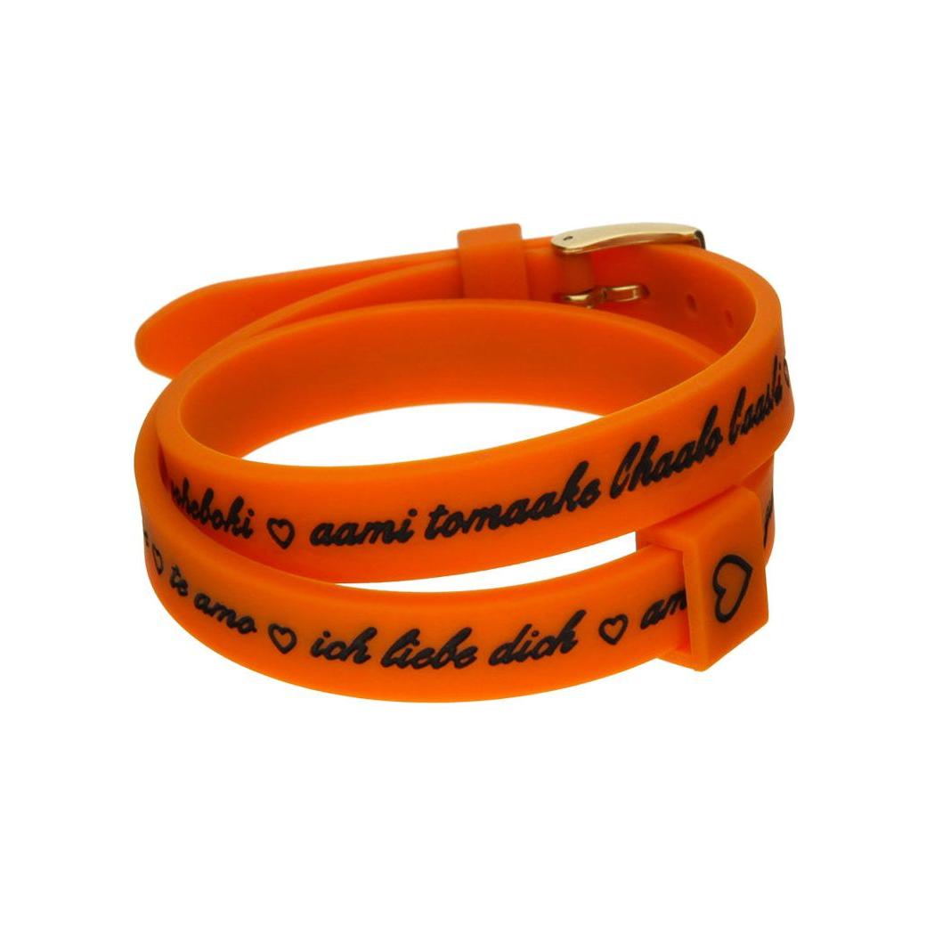 Il MEZZOMETRO Mod. I LOVE YOU GOLD - Bracciale in silicone/silicone bracelet