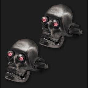 AMBROSINI JEWELS - GEMELLI ARGENTO 925° grandi teschio finitura brunita AMBROSINI JEWELS