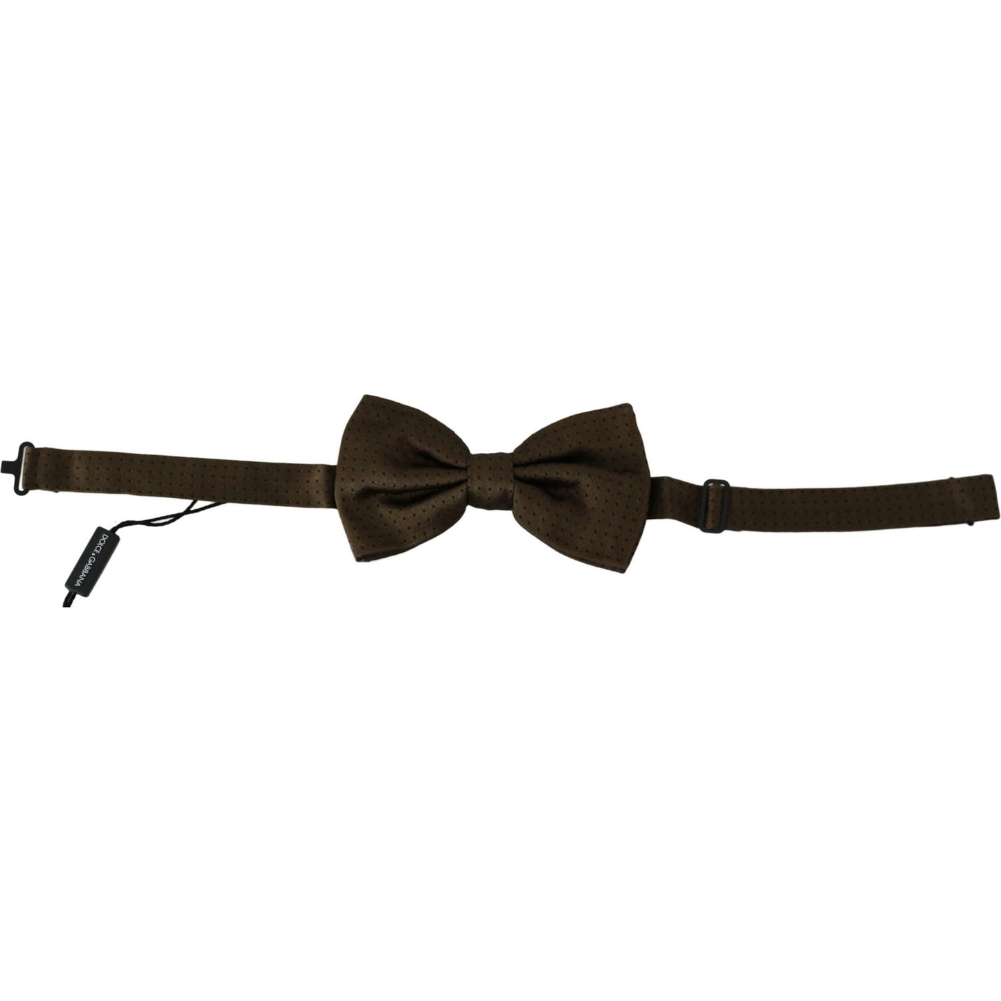 Dolce & Gabbana Brown Polka Dots Silk Adjustable Neck Papillon Men Bow Tie Bow Tie