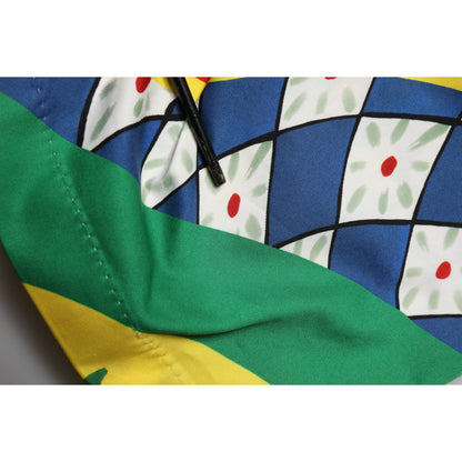 Dolce & Gabbana Multicolor Carretto Print Men Bermuda Shorts