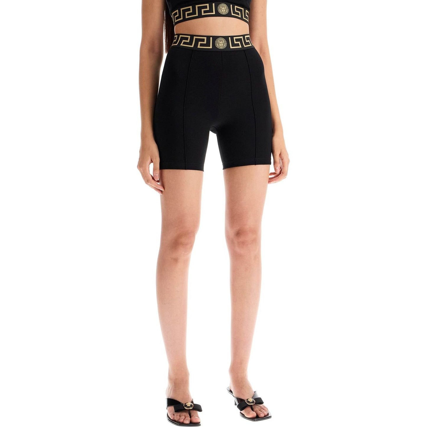 Versace "sporty shorts with greek band Short trousers Versace