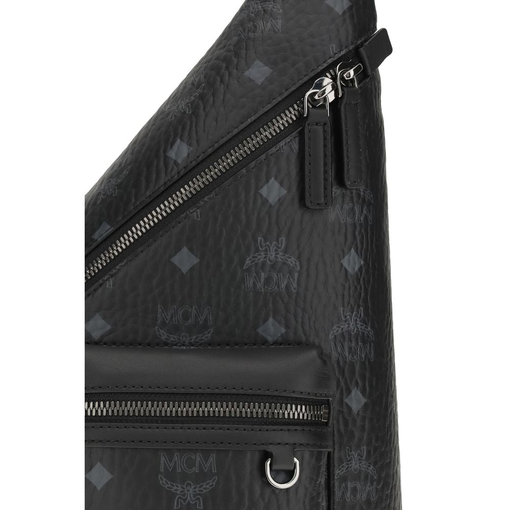 MCM Black Fabric Shoulder Bag