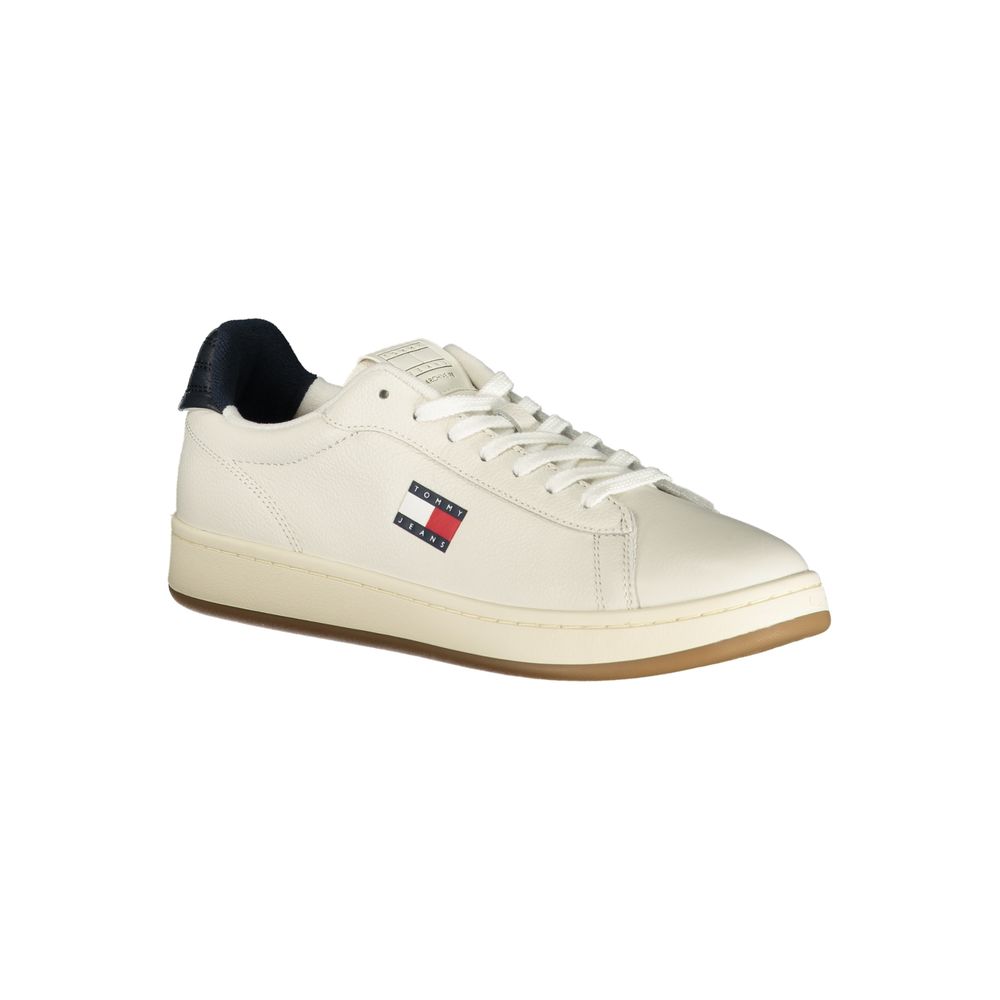 Tommy Hilfiger White Polyester Athletic Sneakers
