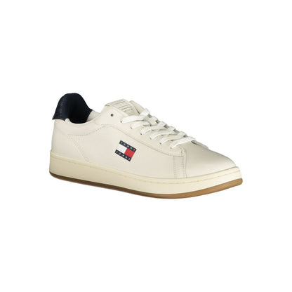 Tommy Hilfiger White Polyester Athletic Sneakers