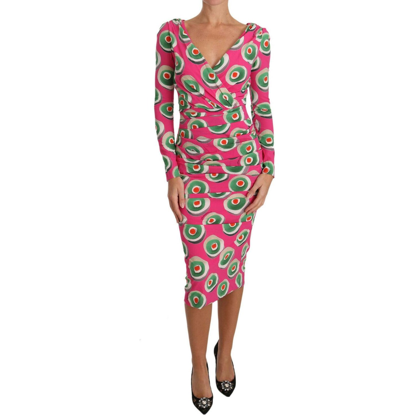 Dolce & Gabbana Elegant Pink Silk Sheath Bodycon Dress Dolce & Gabbana