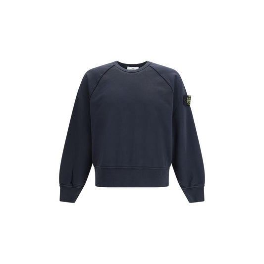 Stone Island Blue Cotton Sweatshirt 1728,72470364320,Blue,Clothing,Men,New with tags,Stone Island,Sweaters - Clothing,Sweatshirts - Sweaters - Clothing,XL,XXL