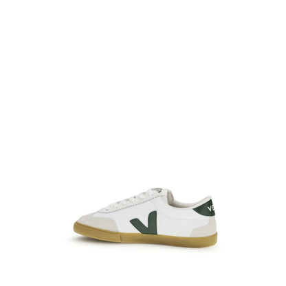 Veja White Calf Leather Bos Taurus Low Top Sneakers