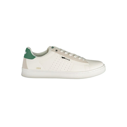 Gas White Polyester Athletic Sneakers
