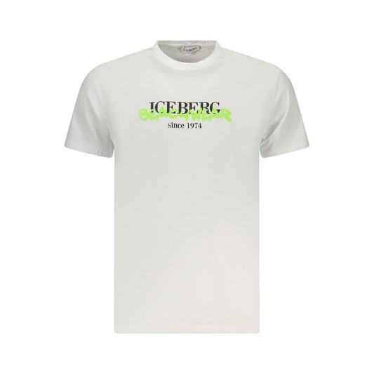 Iceberg Neon Cotton Men T-Shirt 1728,67403481248,Clothing,Iceberg,L,M,Men,New with tags,S,T-Shirts - Clothing,T-Shirts - T-Shirts - Clothing,White,XL,XXL