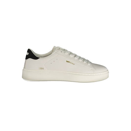 Gas White Polyester Low Top Sneakers