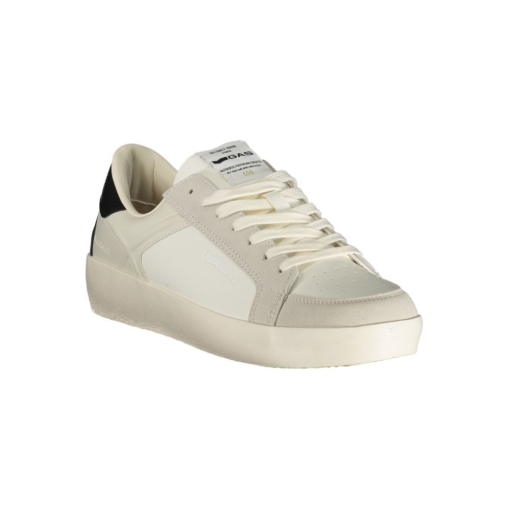 Gas White Polyester Athletic Sneakers 1728,67403481248,Athletic - Sneakers - Shoes,EU40/US7,EU41/US8,EU42/US9,EU43/US10,EU44/US11,EU45/US12,Gas,Men,New with tags,Shoes,Sneakers - Shoes,White