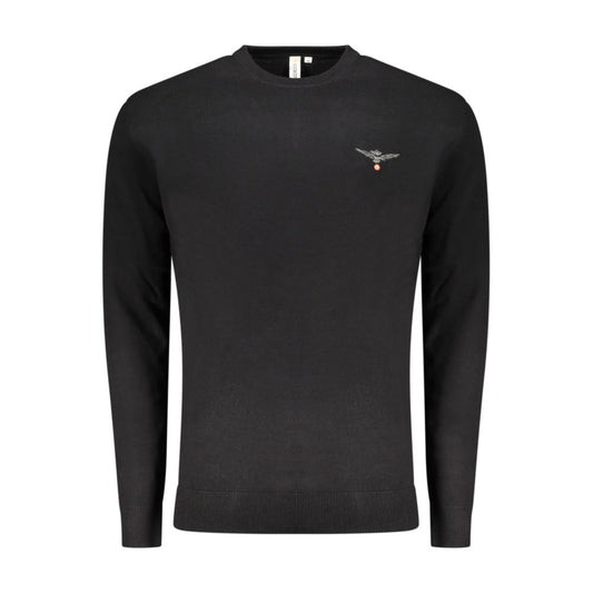 Accademia Militare Black Cotton Men's Sweater 1728,3XL,67403481248,Accademia Militare,Black,Clothing,L,M,Men,New with tags,S,Shirts - Clothing,XL,XXL