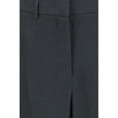 Giorgio Armani Gray Linen Casual Pants