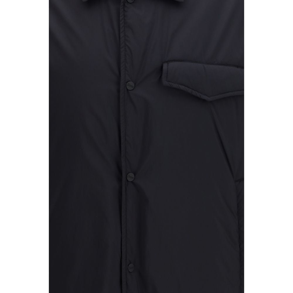 Herno Black Nylon Coat
