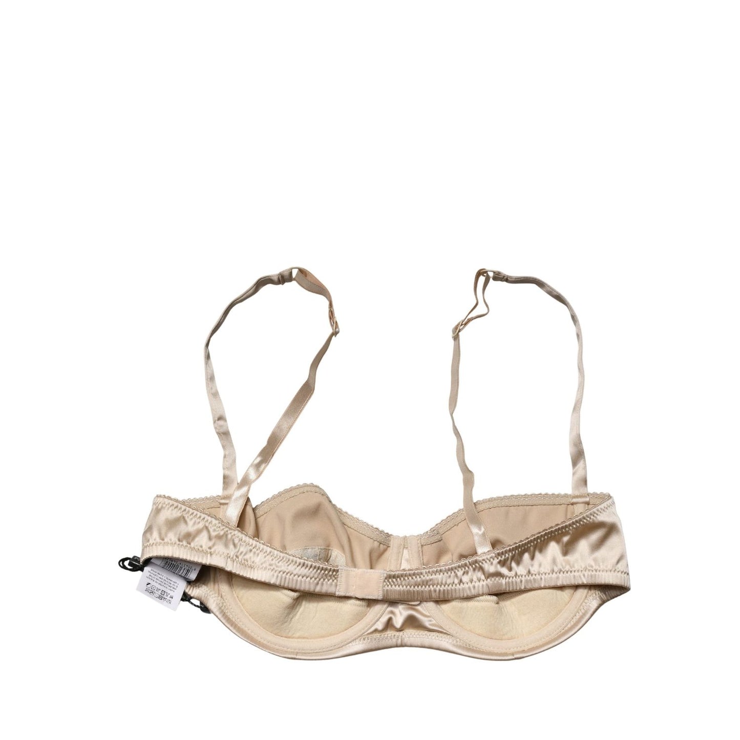 Dolce & Gabbana Beige Semi-Pad Underwire Balconette Bra Underwear