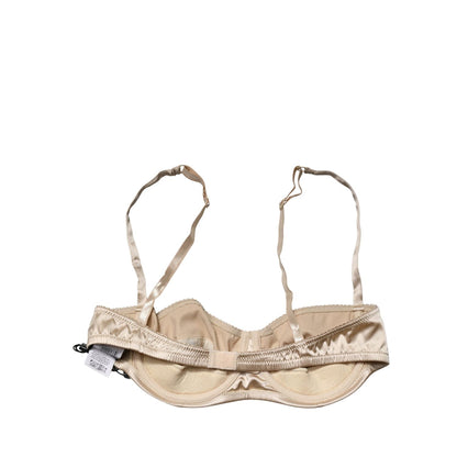 Dolce & Gabbana Beige Semi-Pad Underwire Balconette Bra Underwear