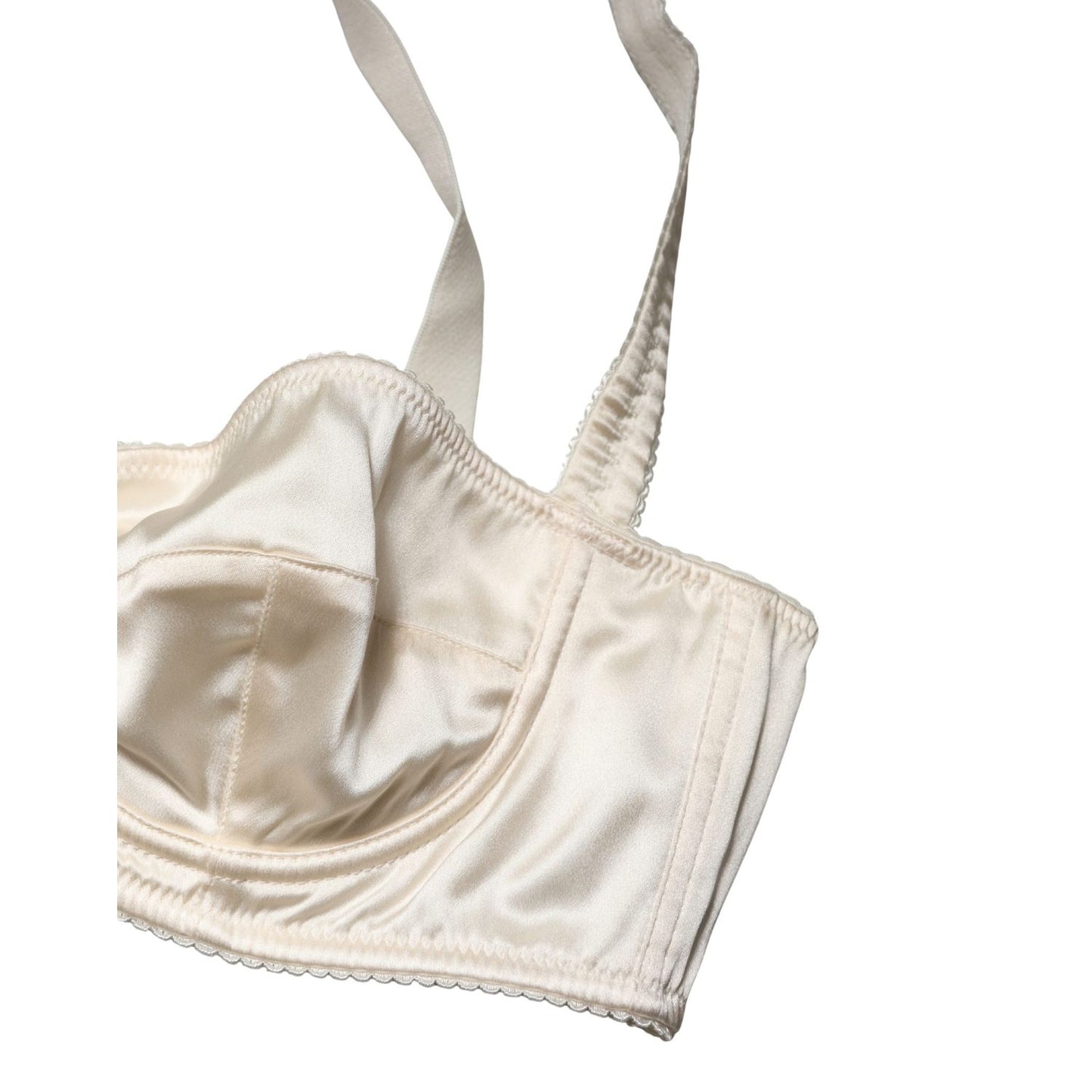 Dolce & Gabbana Off White Semi-Pad Underwire Balconette Bra Underwear