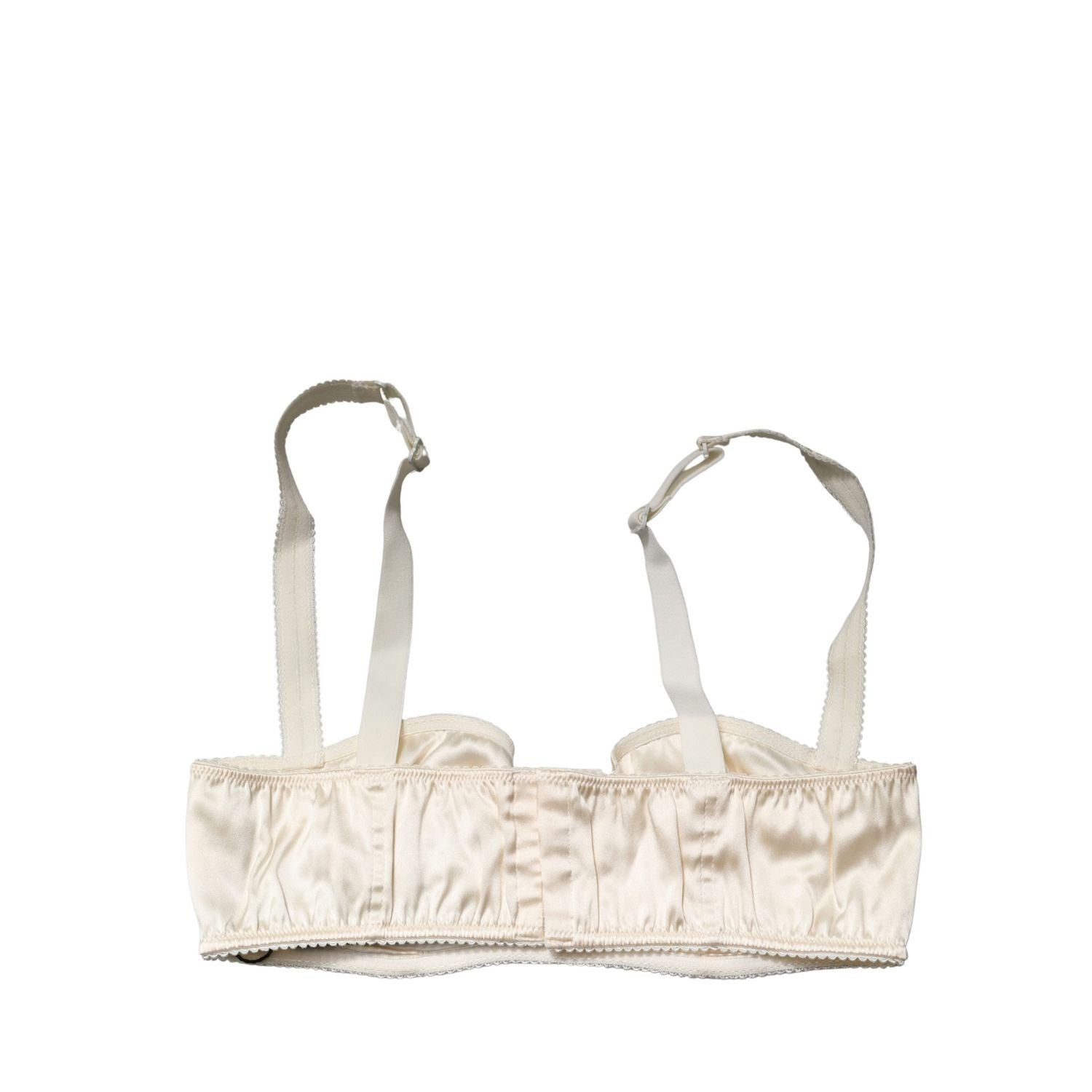 Dolce & Gabbana Off White Semi-Pad Underwire Balconette Bra Underwear