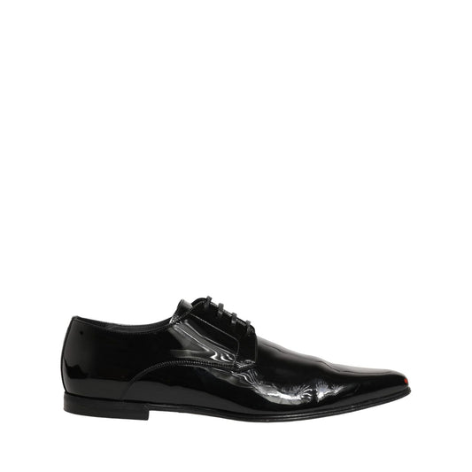 Dolce & Gabbana Black Leather Derby Dress Men Formal Shoes