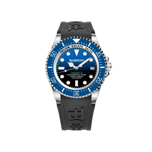 Bobroff Black Rubber Sport Watch