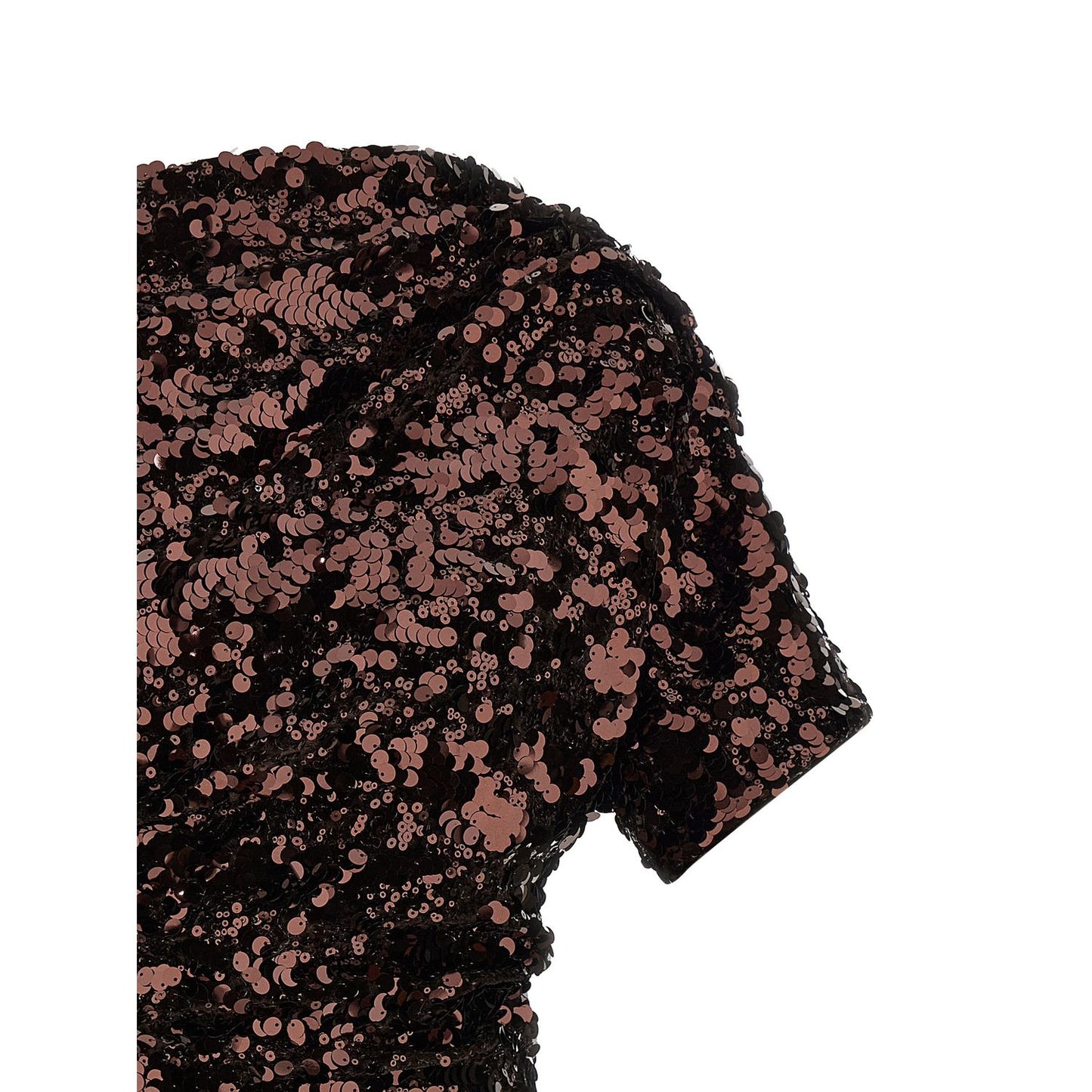 Ganni Brown Polyester Short Dress