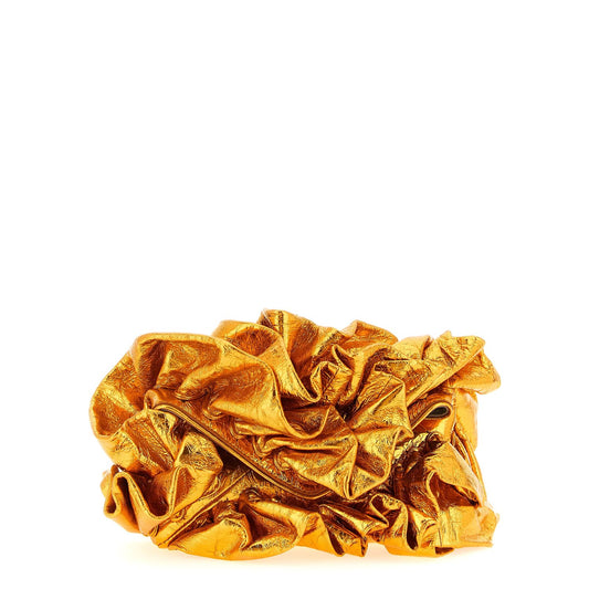 Dries Van Noten Orange Cowhide Clutch Bag