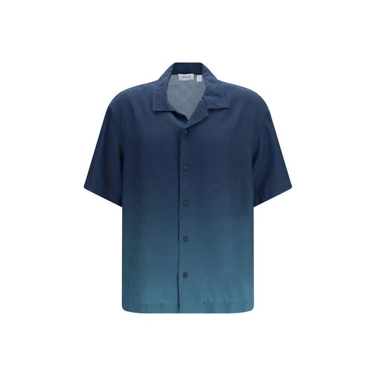 Off-White Blue Viscose Shirt