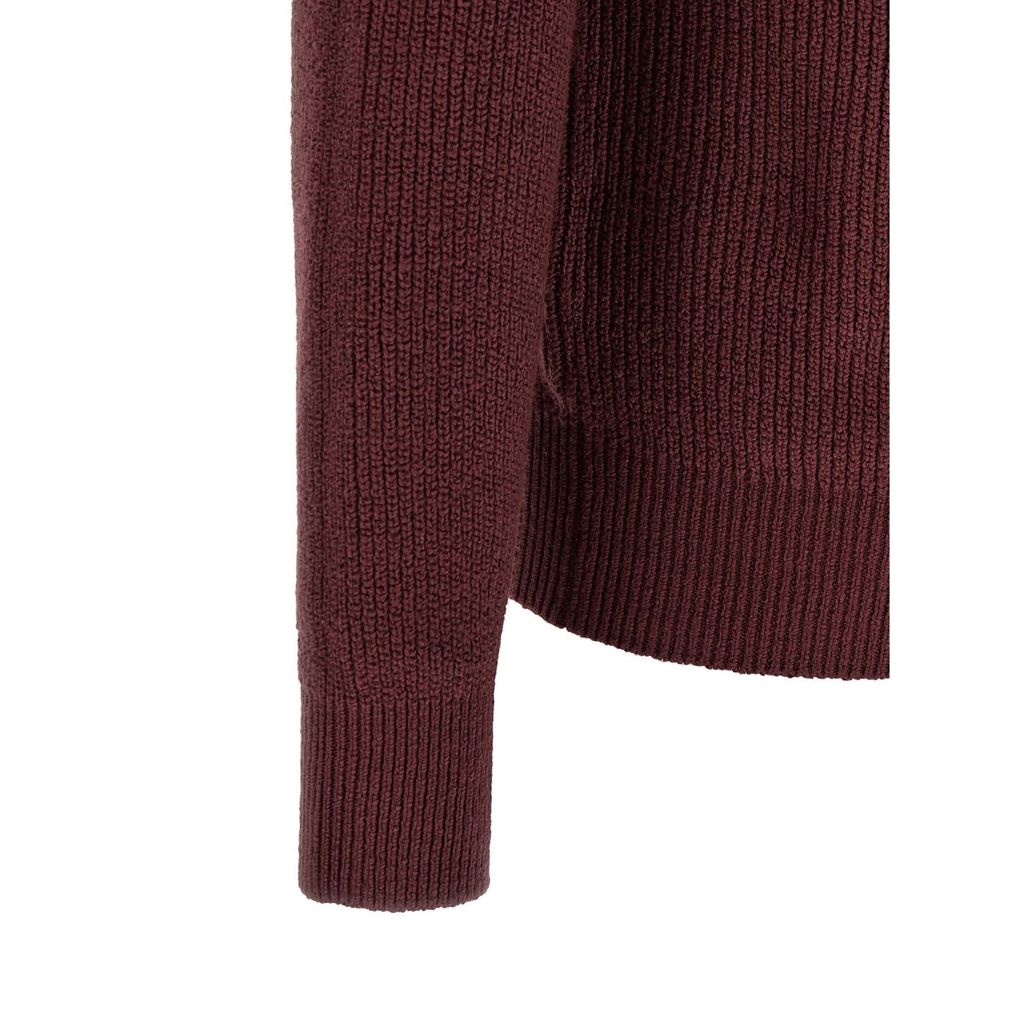 Brunello Cucinelli Bordeaux Cotton Cardigan
